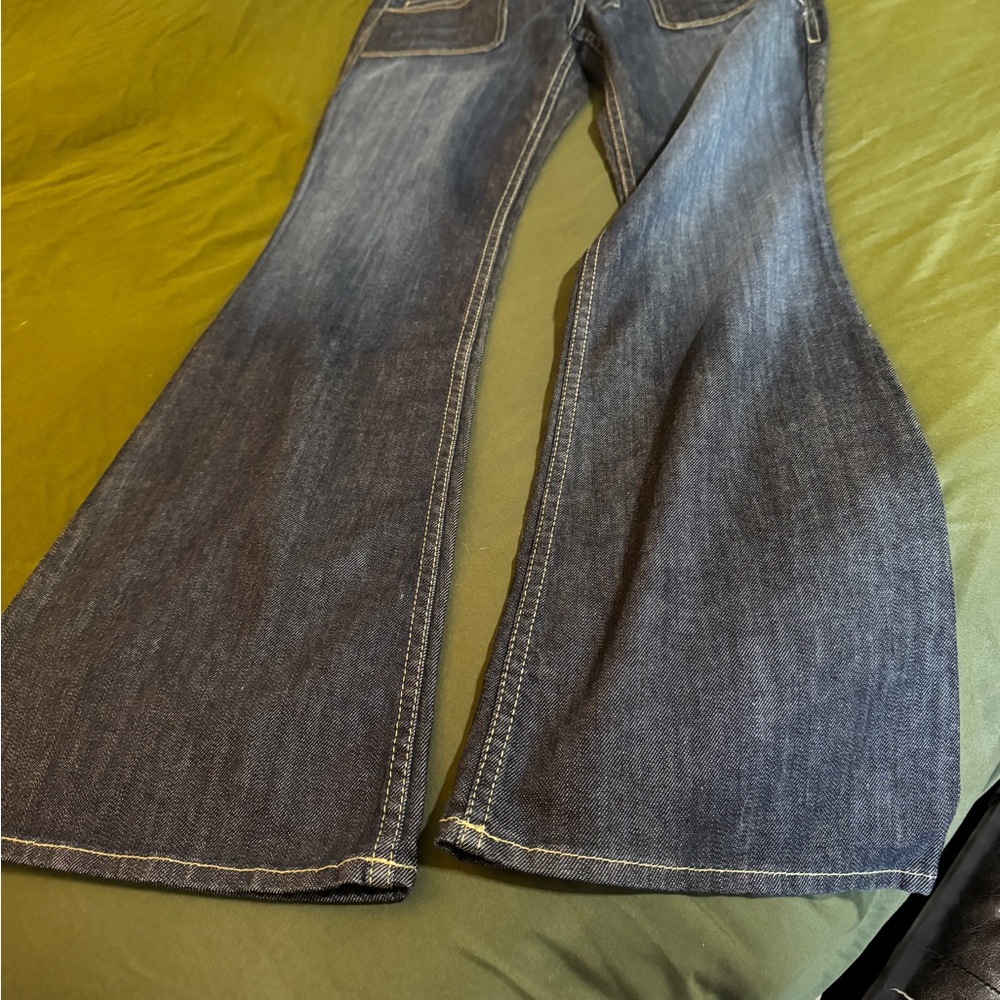William Rast Indigo Flared Wide-Leg Jeans